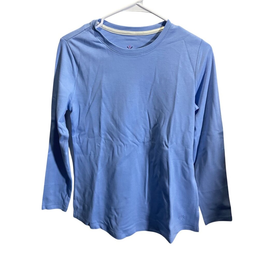 Isaac Mizrahi Live Essentials Long Sleeve‎ Blue Top Womens XS